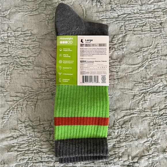 Bombas X Sesame Street Oscar The Grouch Crew Socks Size Large - Picture 4 of 6